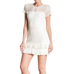 Parker Ivory Eyelet Lace Dress - XS